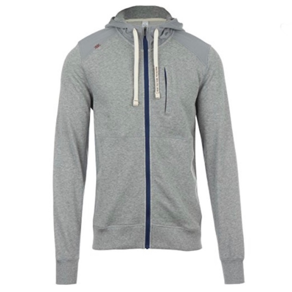 Rhone Monk Full-Zip Hoodie - Men's Light Grey Heather